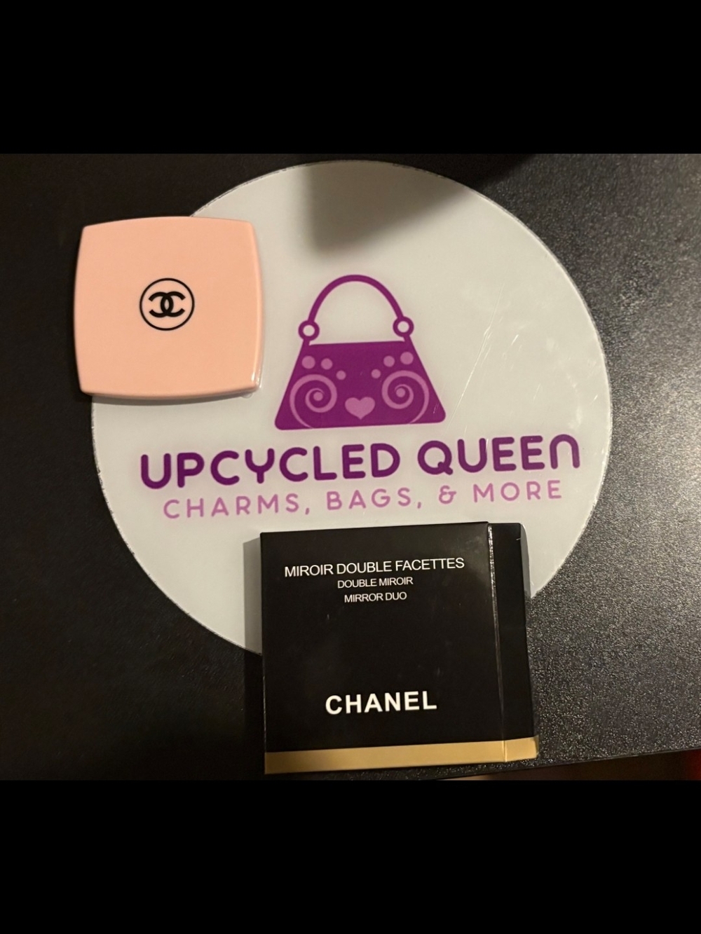 CHANEL Pink Double-Sided Compact Mirror
